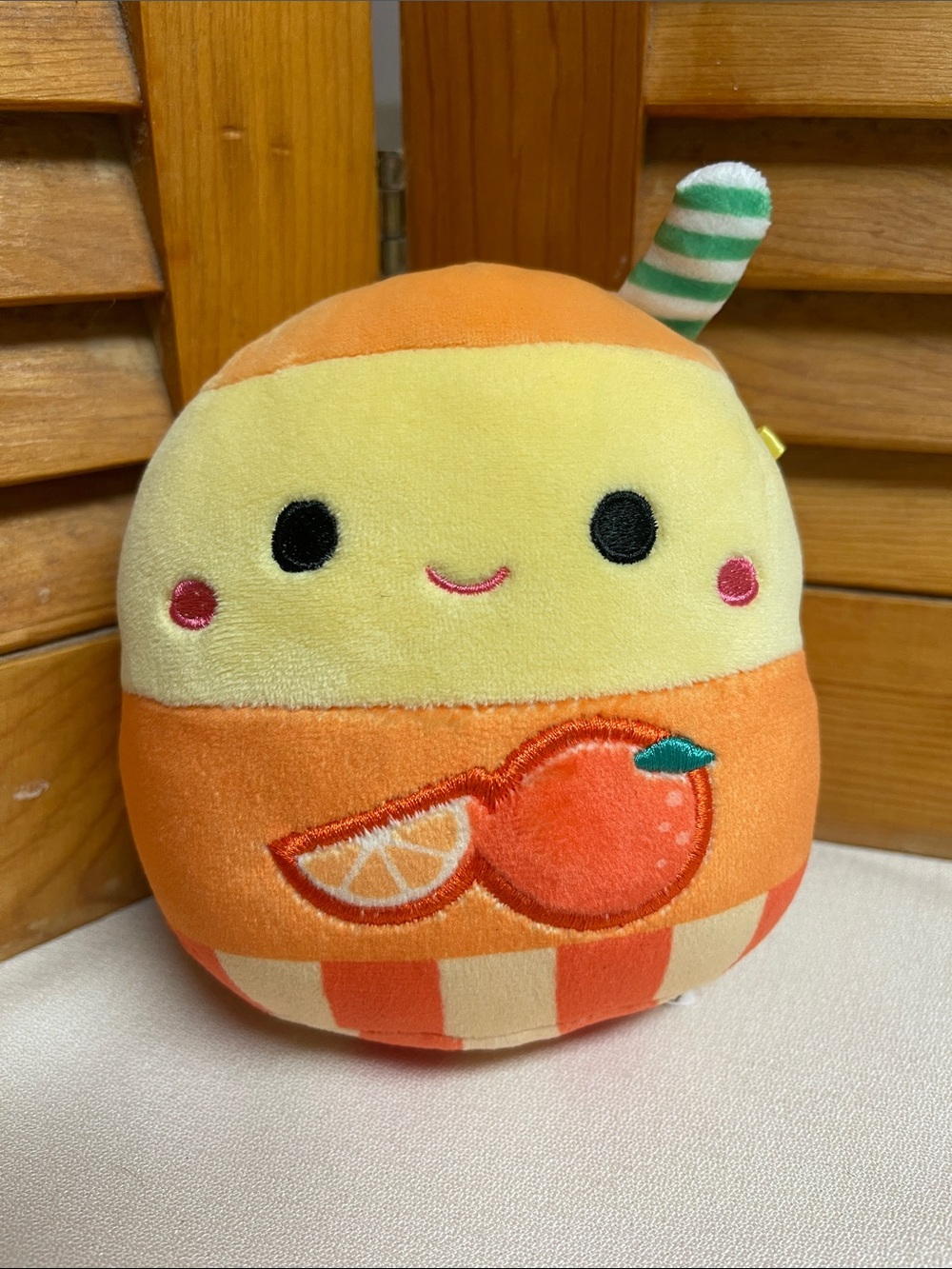 Squishmallows Orange Juice Plush - Yellow & Orange